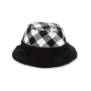 NWT Badgley Mischka Bucket Hat with plush Faux Fur Trim PLUSH